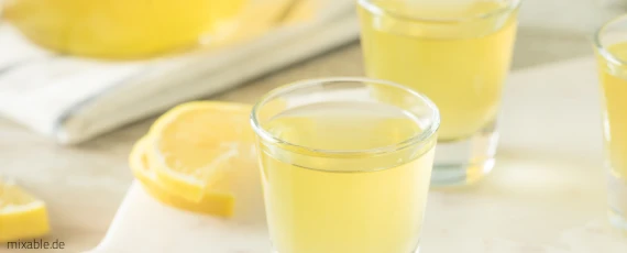 Limoncello in a shot glass